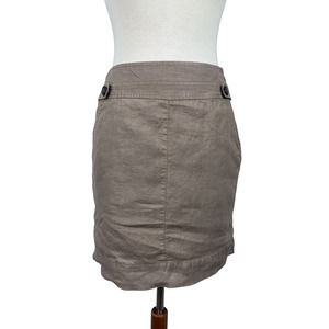 Banana Republic Brown Linen Mini Skirt Size 4